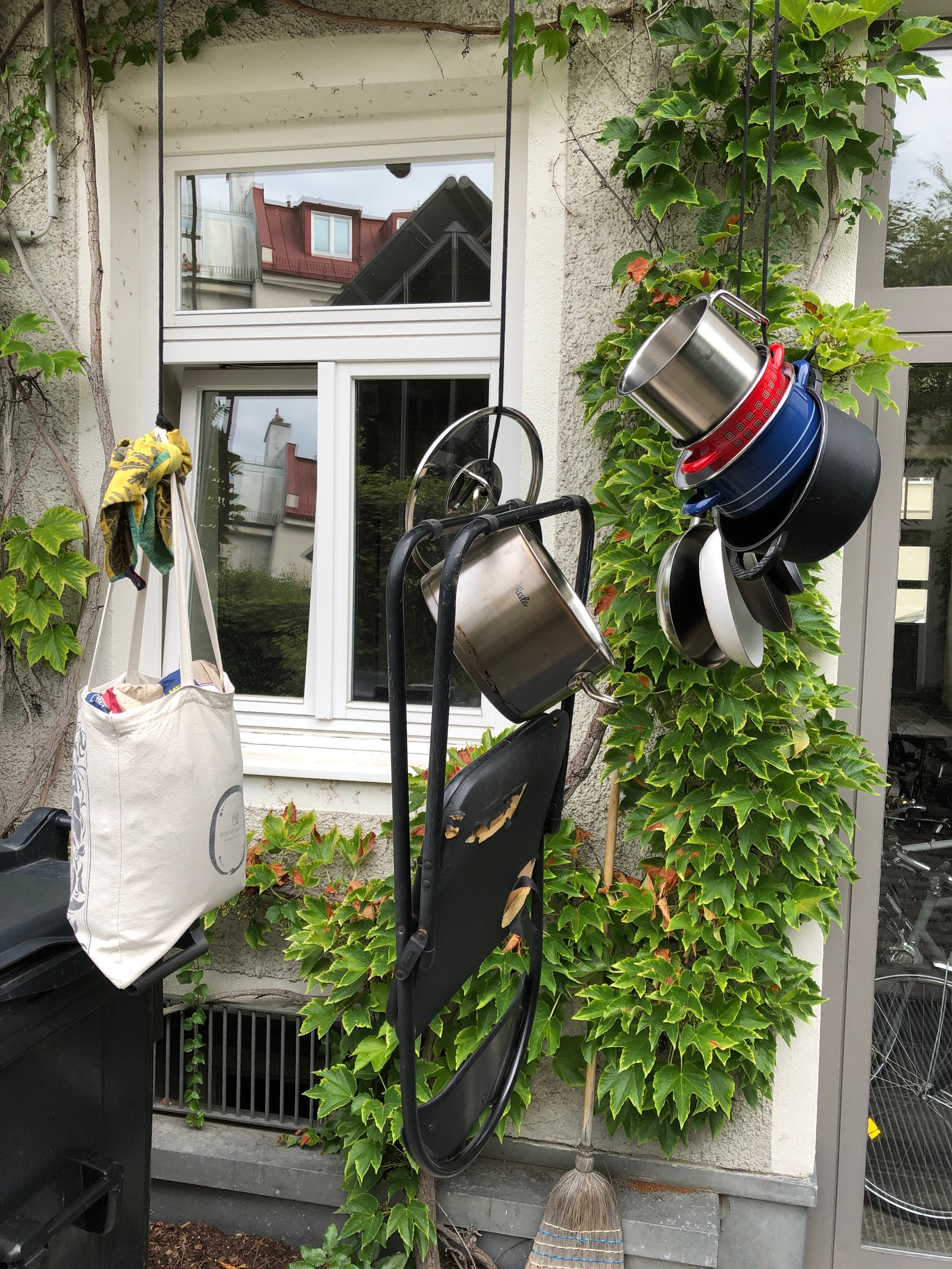 zum trocknen aufgehängt